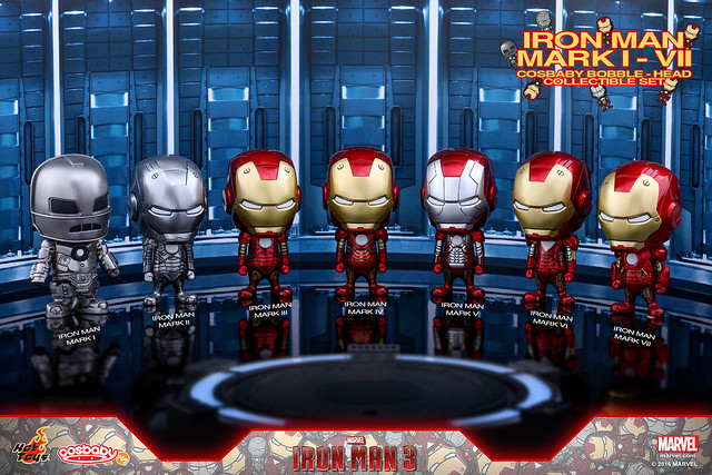 Hot Toys – COSB261-267 –【鋼鐵人3：馬克1～馬克7】Iron Man Mark I-VII Cosbaby