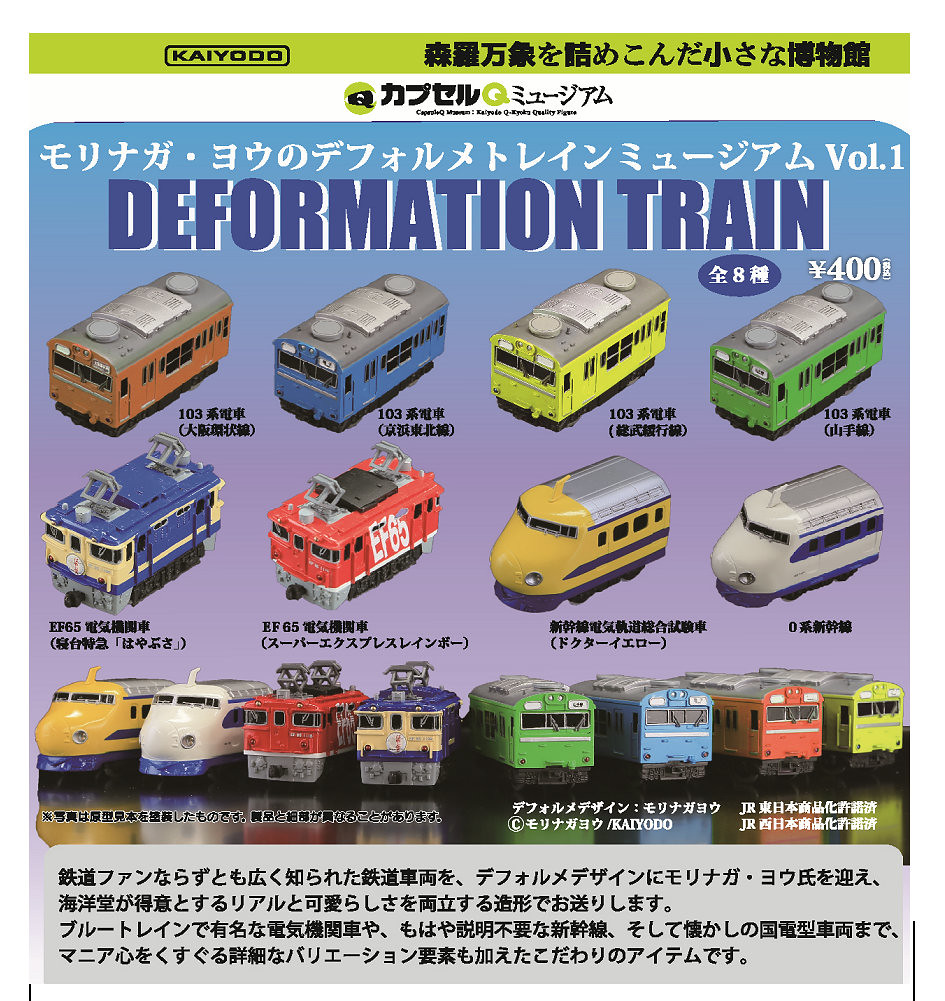 海洋堂《膠囊Q博物館》「森永洋」的電車博物館 第一彈！