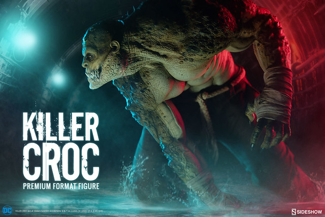 蝙蝠俠忠心的反派！！Sideshow Collectibles【殺手鱷】下水道之王！！Killer Croc 1/4 比例全身雕像