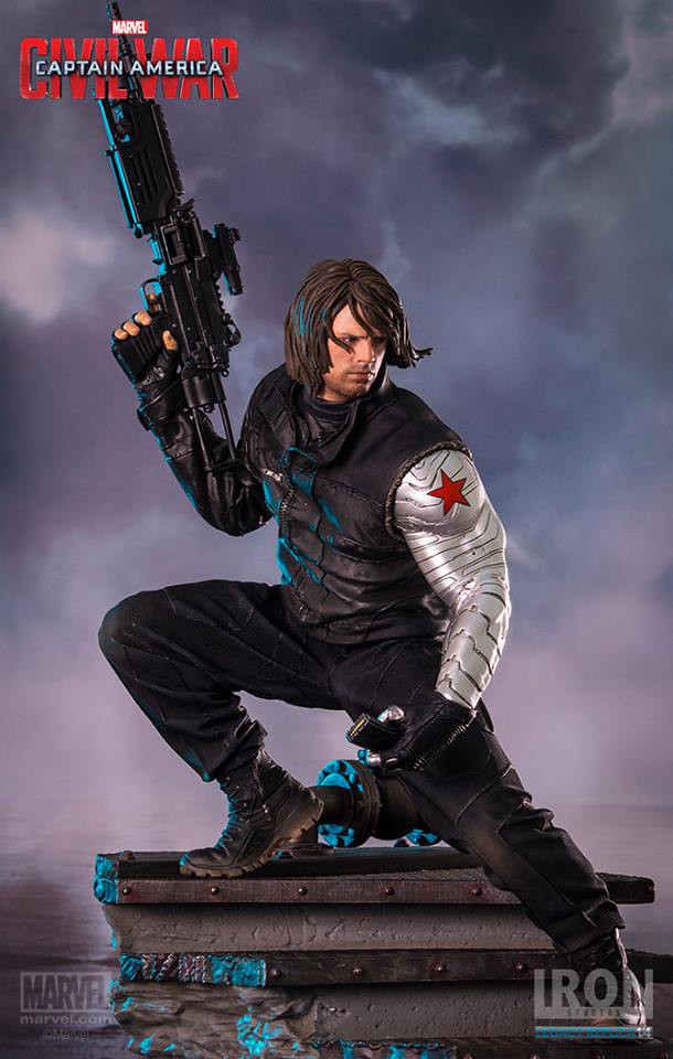 Iron Studios 美國隊長3：英雄內戰【酷寒戰士：巴奇．巴恩斯】Winter Soldier 1/4 比例全身場景雕像