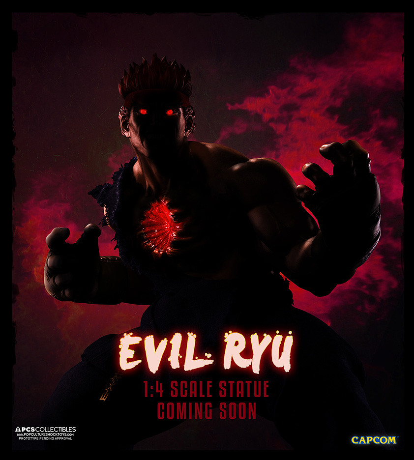 殺意的波動覺醒！Pop Culture Shock 殺意隆 1/4 比例雕像 EVIL RYU 殺意の波動に目覚めたリュウ