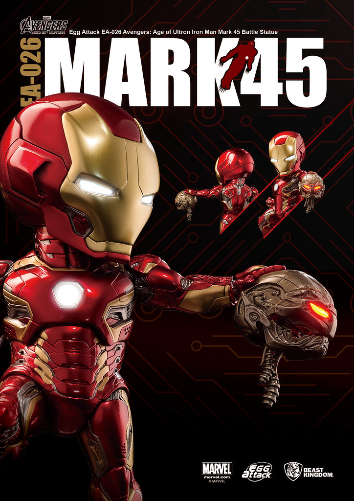 Egg Attack EA-026《復仇者聯盟 奧創紀元》鋼鐵人MK45戰鬥雕像 Avengers Age of Ultron MK45 Battle Statue