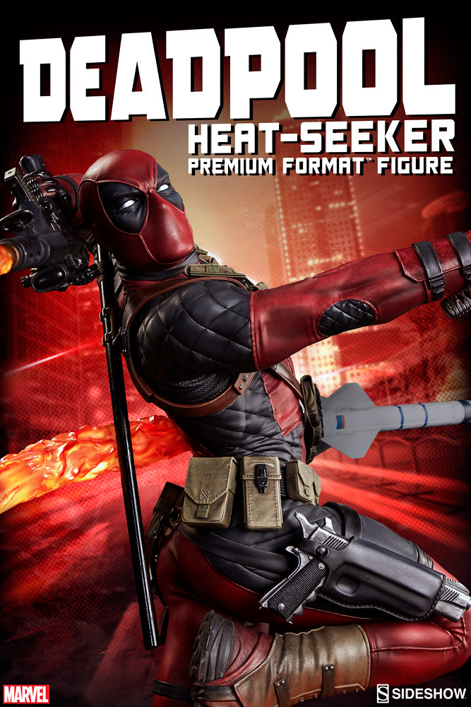 【完整官圖、販售資訊更新】Sideshow Collectibles【死侍時間靜止中】Deadpool Heat-Seeker 1/4 比例雕像爆笑登場！！