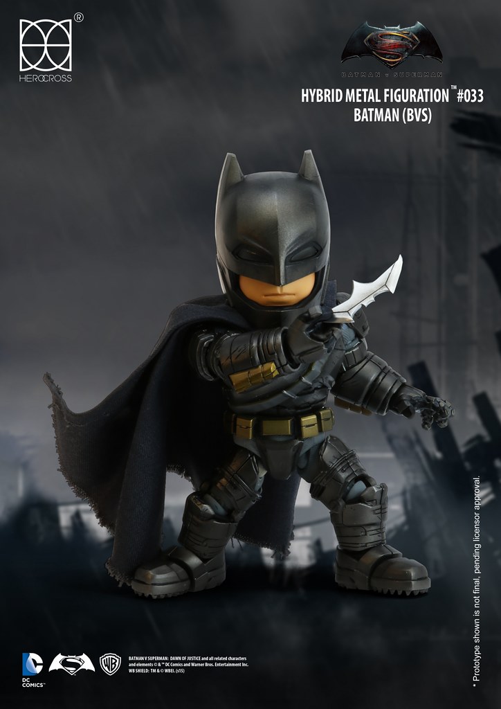 【完整官圖、販售資訊更新】HEROCROSS【蝙蝠俠】蝙蝠俠對超人：正義曙光 Batman HMF#033