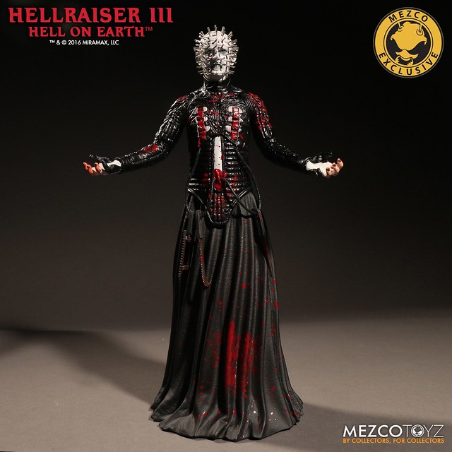 MEZCO 養鬼吃人3【濺血針頭人】Hellraiser III: Hell on Earth Bloody Pinhead 12 吋人偶作品