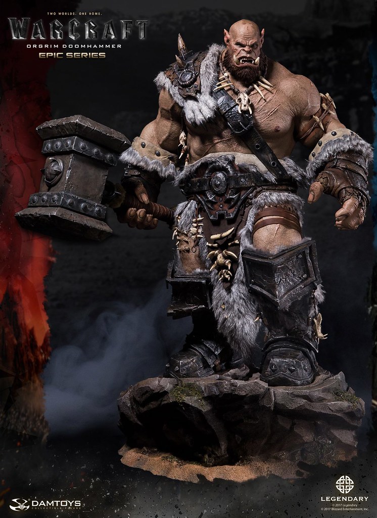 DAMTOYS 魔獸：崛起【奧格林．末日鎚】WARCRAFT Orgrim Doomhammer 全身雕像作品 DMLW02