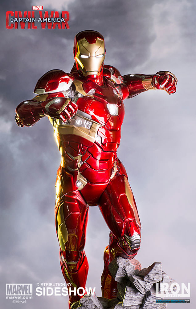 Iron Studios 美國隊長3：英雄內戰【鋼鐵人馬克46】Iron Man Mark XLVI 1/4 比例全身場景雕像