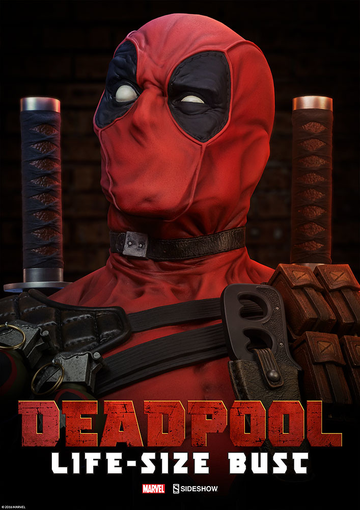 自拍最佳搭檔！！Sideshow Collectibles【死侍1：1 真人比例半身胸像】Deadpool Life-Size Bust