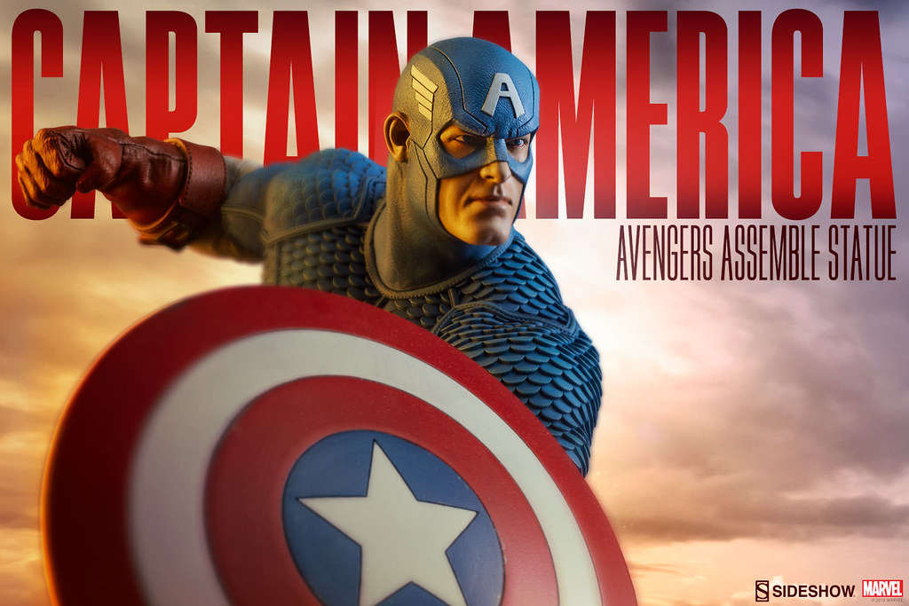 Sideshow Collectibles【美國隊長史蒂芬．羅傑斯】Avengers Assemble Captain America 1/5 比例全身雕像作品