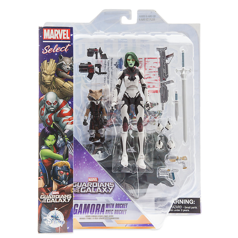 Marvel Select【星際異攻隊：葛摩菈、火箭浣熊】Guardians of the Galaxy Gamora with Rocket Raccoon 可動人偶作品 