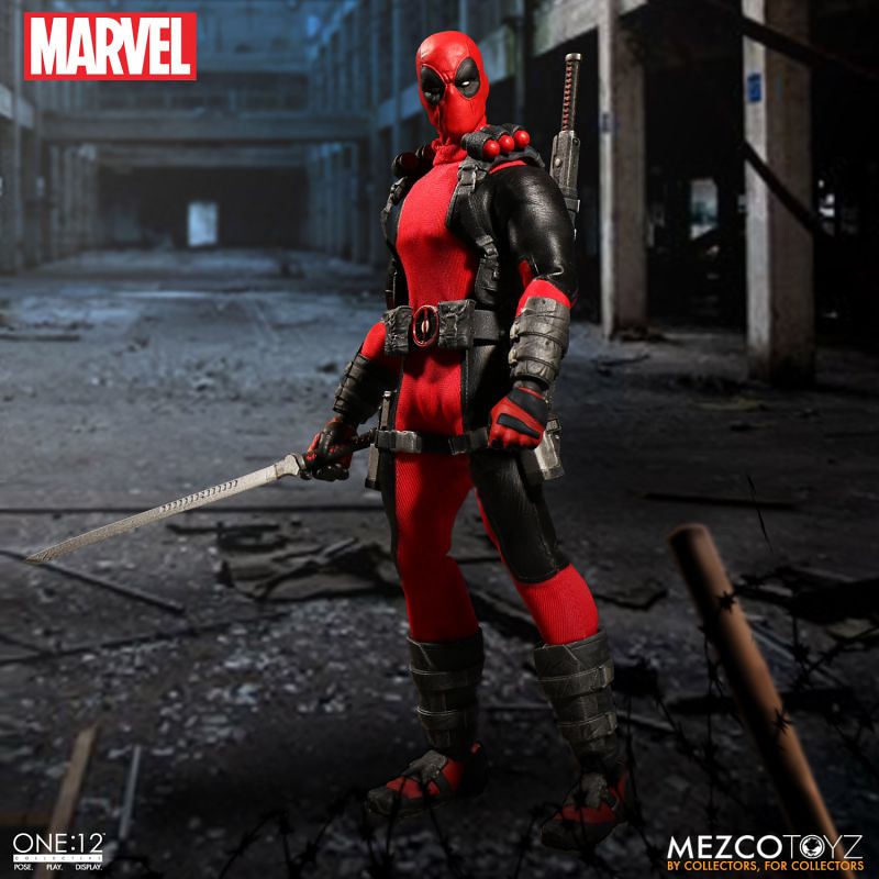 MEZCO – ONE:12 COLLECTIVE 系列【惡棍英雄：死侍】MARVEL Deadpool 1/12 比例人偶作品