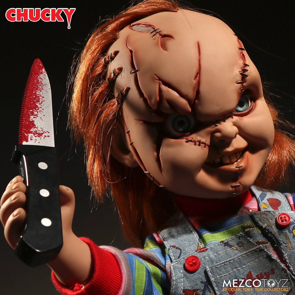 MEZCO 靈異入侵【疤面恰吉】Talking Scarred Chucky 說話玩偶作品再販登場！！