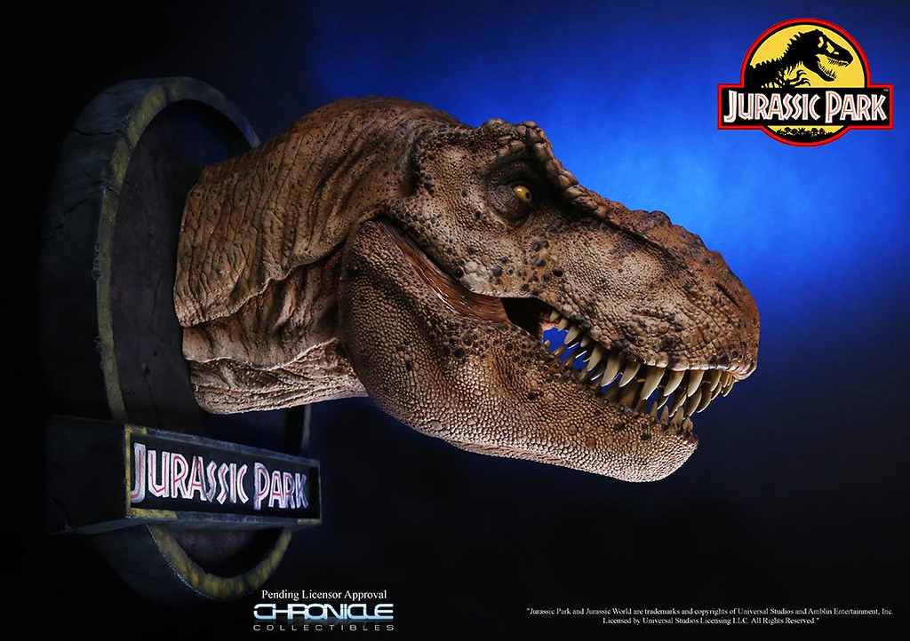 Chronicle Collectibles 侏羅紀公園【霸王龍】Jurassic Park T-Rex 1/5 比例頭像作品