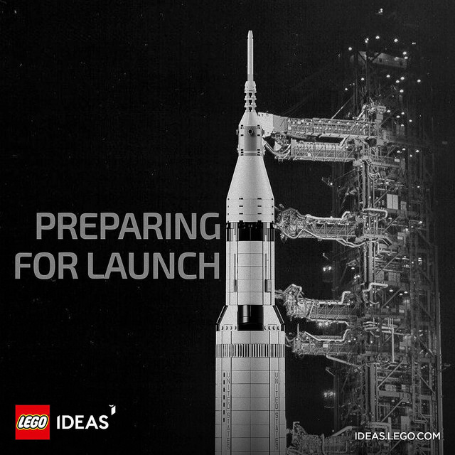 新增官圖、販售資訊，LEGO 21309 ideas系列【農神5號火箭】NASA Apollo