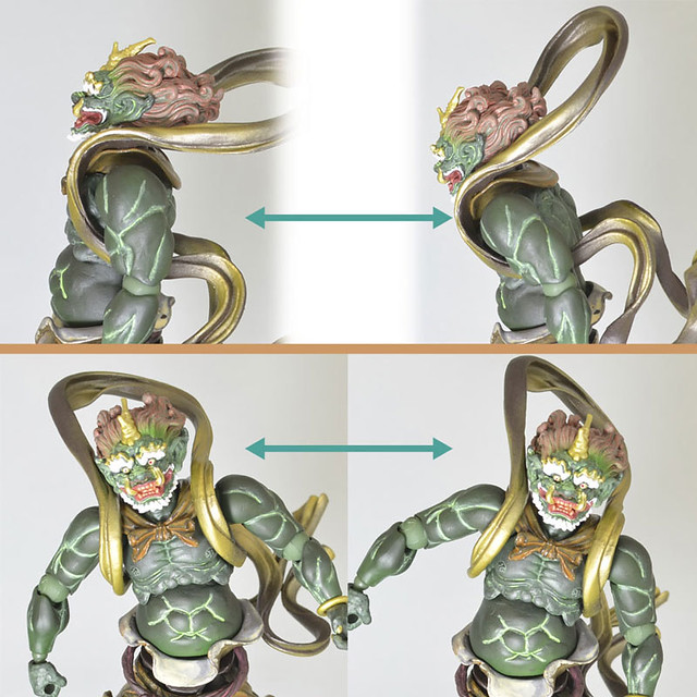 海洋堂　タケヤ式自在置物 風神(青)・雷神(緑) ヨドバシ.com - 海洋堂 KAIYODO KT-EX04 タケヤ式自在置物 風神