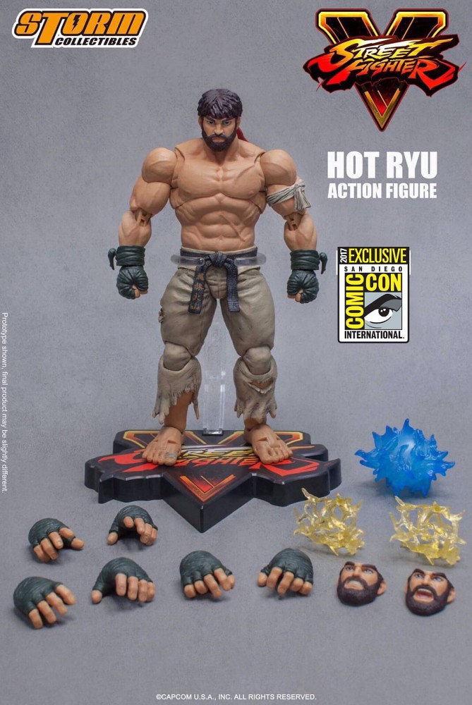 2017 SDCC 會場發售！Storm Collectibles 快打旋風5 系列【隆 戰鬥服限定版】Street Fighter V Hot Ryu 1/12 比例可動人偶作品