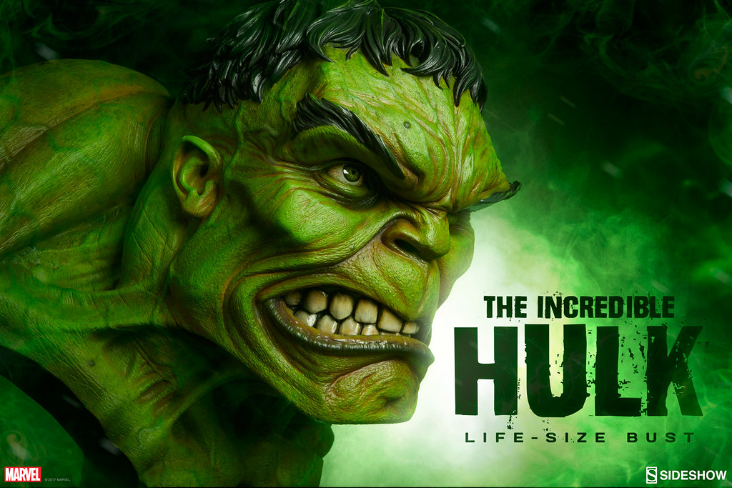 你縮水了嗎？！Sideshow Collectibles【無敵浩克 1：1 真人比例半身胸像】The Incredible Hulk Life-Size Bust