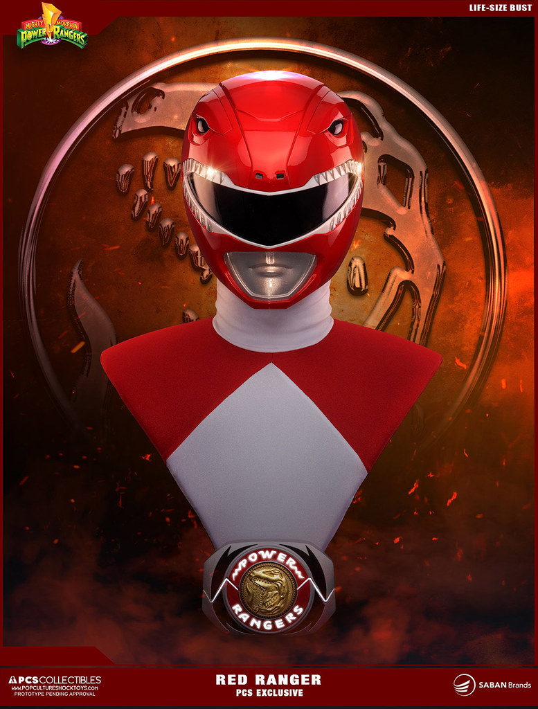 Pop Culture Shock【金剛戰士：紅衣戰士】Red Ranger 1：1 比例胸像作品