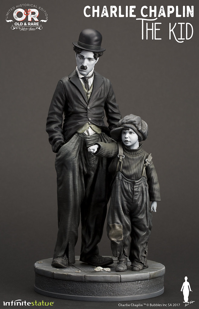 笑中帶淚的溫暖喜劇！！Infinite Statue 查理·卓別林【孤兒流浪記】Charlie Chaplin The Kid 全身雕像作品