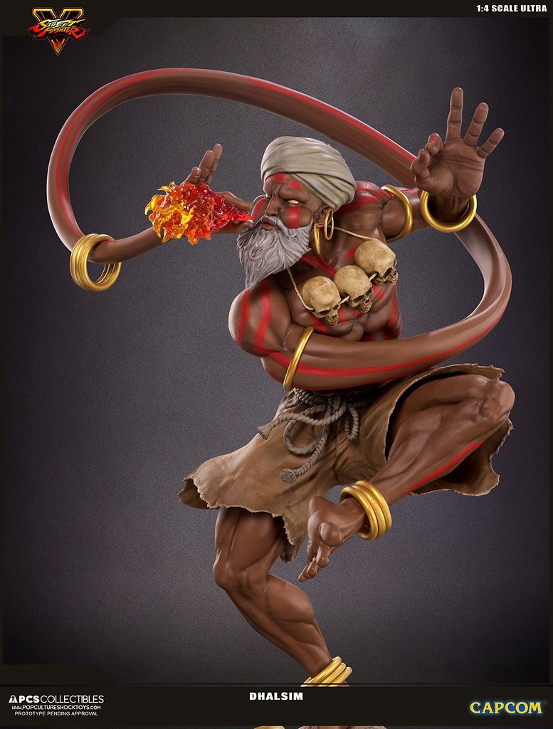 伸縮自如的印度苦行僧！！Pop Culture Shock 快打旋風V【達爾西姆】Street Fighter V Dhalsim 1/4 比例全身雕像作品