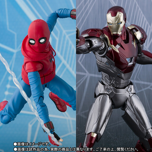 S.H.Figuarts 蜘蛛人：返校日【蜘蛛人（自製服裝ver.）＆鋼鐵人馬克47】スパイダーマン（ホームカミング） ホームメイドスーツver. & アイアンマン マーク47