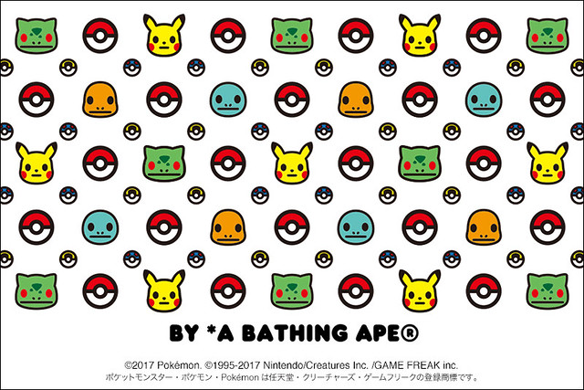 A BATHING APE® × 精靈寶可夢 三重聯名活動限定TEE登場！ア ベイシング エイプ® × ポケットモンスター