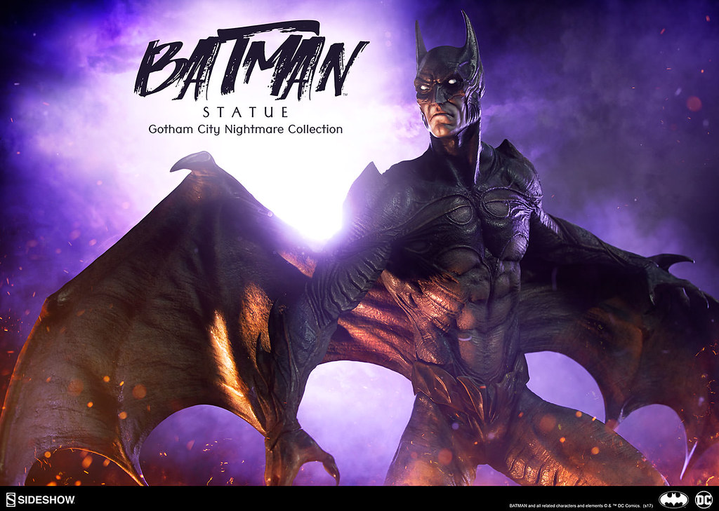 如果真的有這種蝙蝠俠，高譚市就永無寧日啦！！Sideshow Collectibles 高譚市夢魘【蝙蝠俠】Gotham City Nightmare Collection Batman 全身雕像作品