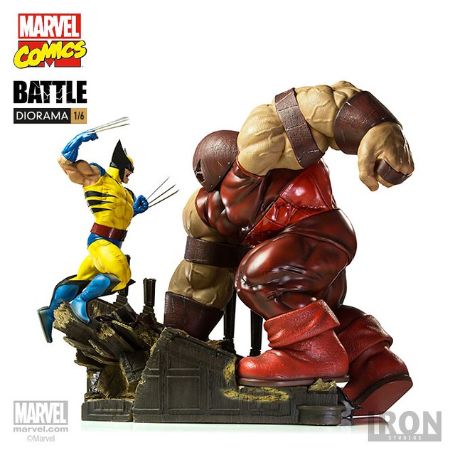 兼具超強魄力與造型細節！！Iron Studios Battle Diorama 系列【金鋼狼 vs. 紅坦克】Wolverine vs Juggernaut 1/6 比例決鬥場景雕像   