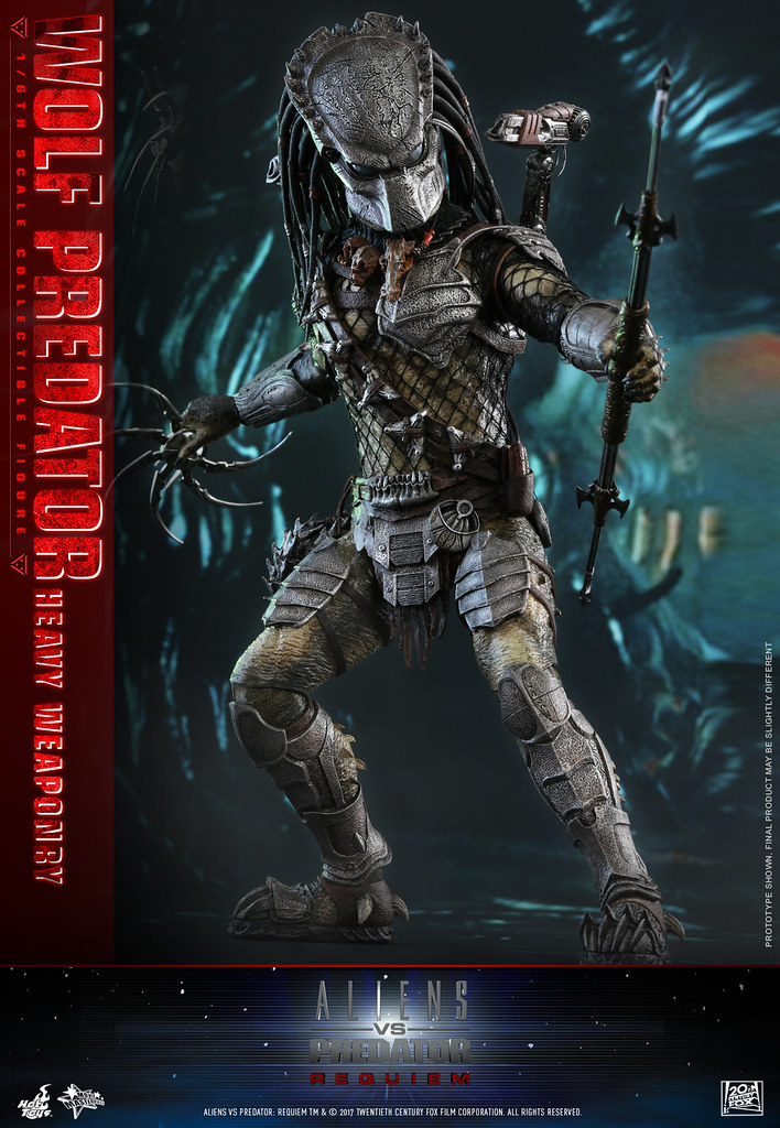 Hot Toys - MMS 443 - 異形戰場2：適者生存【孤狼（重裝版）】AVP2：Requiem Wolf Predator（Heavy Weaponry）1/6 比例人偶作品 