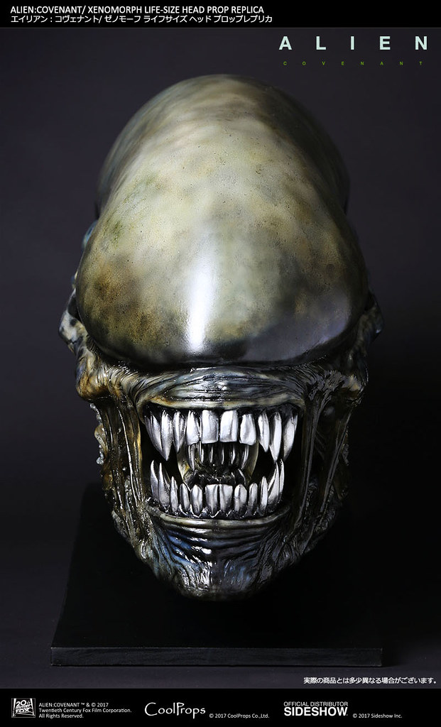 逼真到讓你嚇得屁滾尿流～～CoolProps 異形：聖約【異形】Alien: Covenant Xenomorph 1：1 比例頭像道具複製品