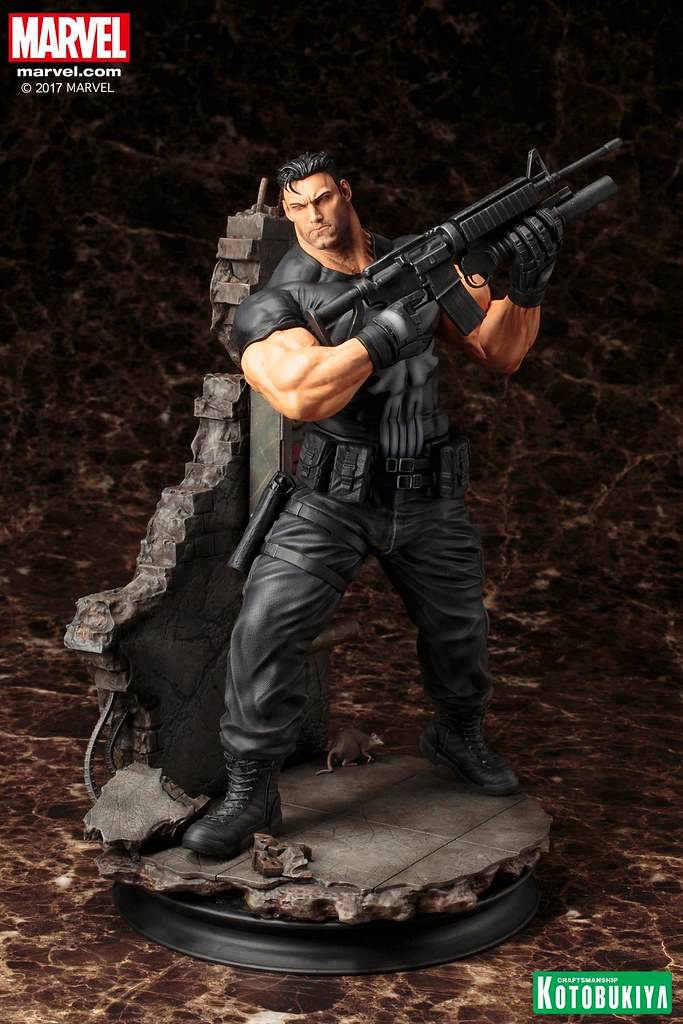 暴力血腥的手段令惡棍聞之喪膽！壽屋《制裁者》雕像 Marvel Comics The Punisher Fine Art Statue