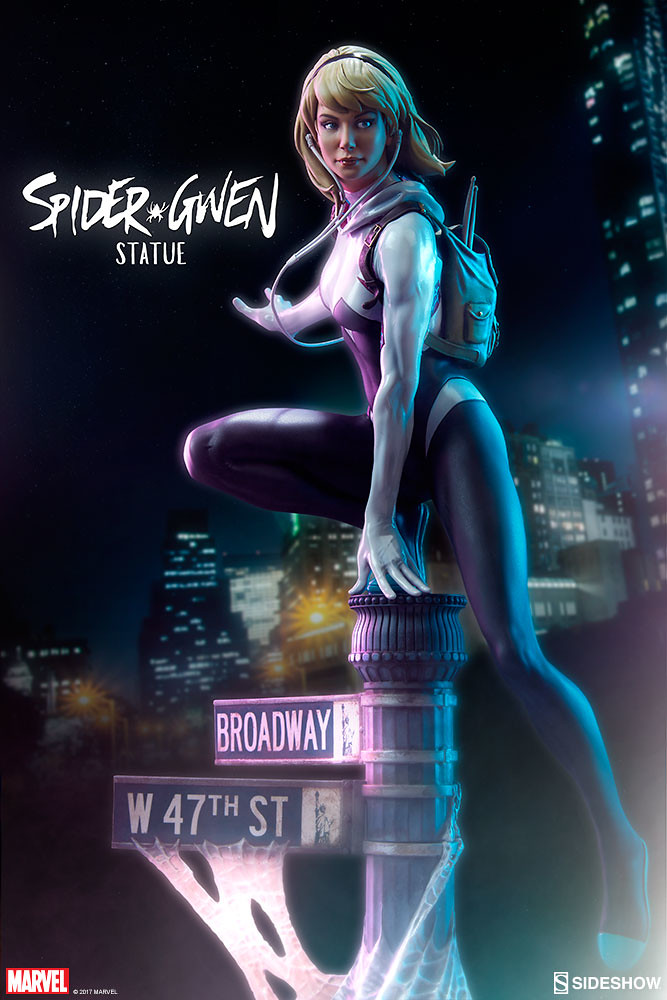 Sideshow Collectibles 蜘蛛宇宙系列【女蜘蛛人關·史黛西】Spider-Verse Statue Collection Spider-Gwen 1/5 比例全身雕像作品