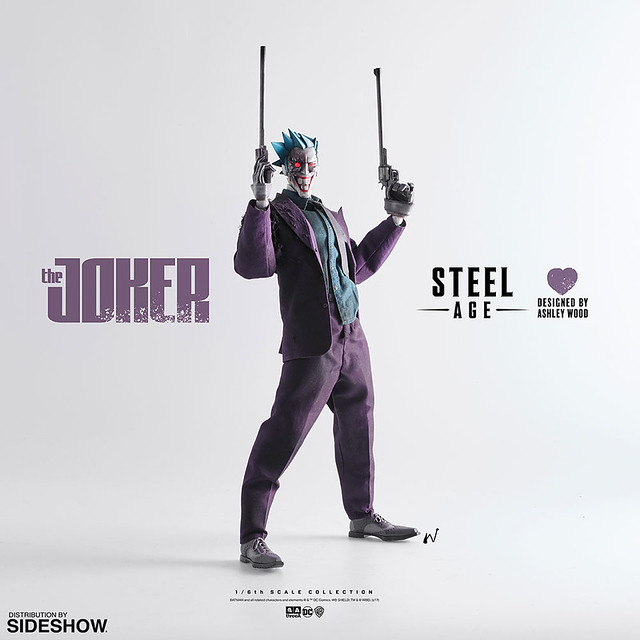 無止境的瘋狂！ threeA – DC 漫畫系列【鋼鐵世代：小丑】Steel Age The Joker 1/6 比例人偶作品