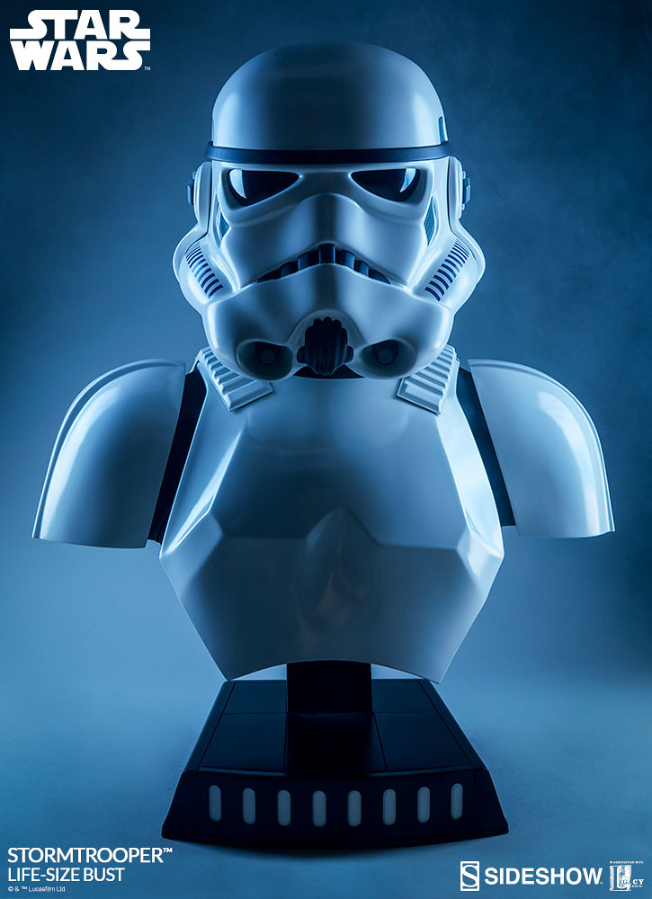 星戰迷的最佳自拍好夥伴！！Sideshow Collectibles 星際大戰【帝國風暴兵】Stormtrooper 1：1 比例半身胸像作品 