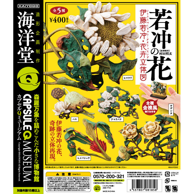 奇想的畫家《膠囊Q博物館》「若冲之花 伊藤若冲・花卉立體圖」！カプセルQミュージアム『若冲の花 伊藤若冲・花卉立体図』