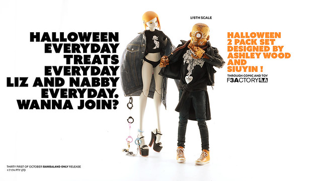 萬聖節限定！！threeA【LIZ & NABLER GUY 雙人套組】Halloween 2 Pack Set 1/6 比例人偶作品 