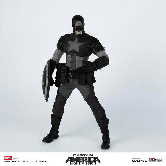 threeA × Marvel【暗夜行動 美國隊長】Night Mission Captain America 1/6 比例人偶作品