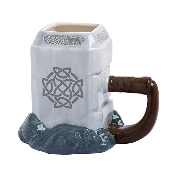 一邊喝飲料還可以一邊放電？！ ThinkGeek Marvel【雷神之鎚馬克杯】Thor Mjolnir Ceramic Sculpted Mug