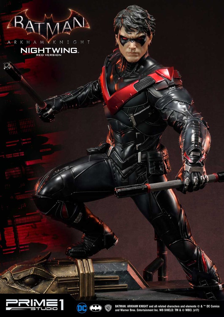 Prime 1 Studio 蝙蝠俠：阿卡漢騎士【夜翼 紅色版】Nightwing Red Version ナイトウィング RED版 MMDC-12RD 1/3 比例全身雕像