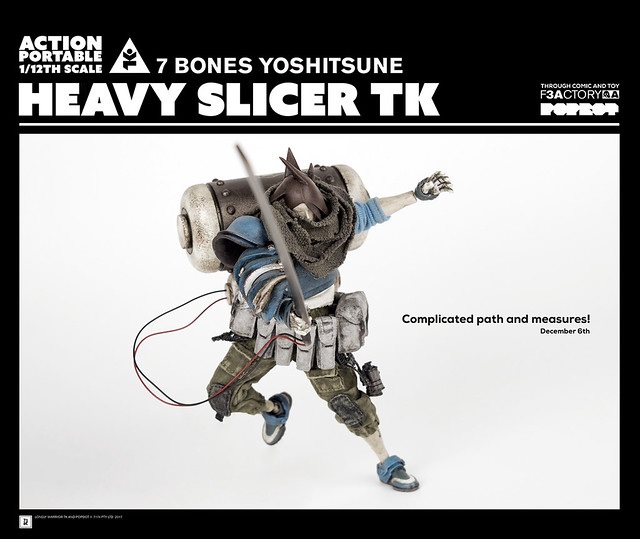 手持魄力巨劍重裝登場！！threeA Action Portable 系列【重劍明日帝 七骨Yoshitsune、亂入Interloper】AP Heavy Slicer TK  1/12 比例人偶作品