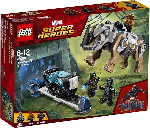 全新印刷的黑豹人偶、大型犀牛登場！！ LEGO 76099、76100 漫威超級英雄系列《黑豹》Marvel Super Heroes Black Panther 電影盒組清晰官圖公開！！
