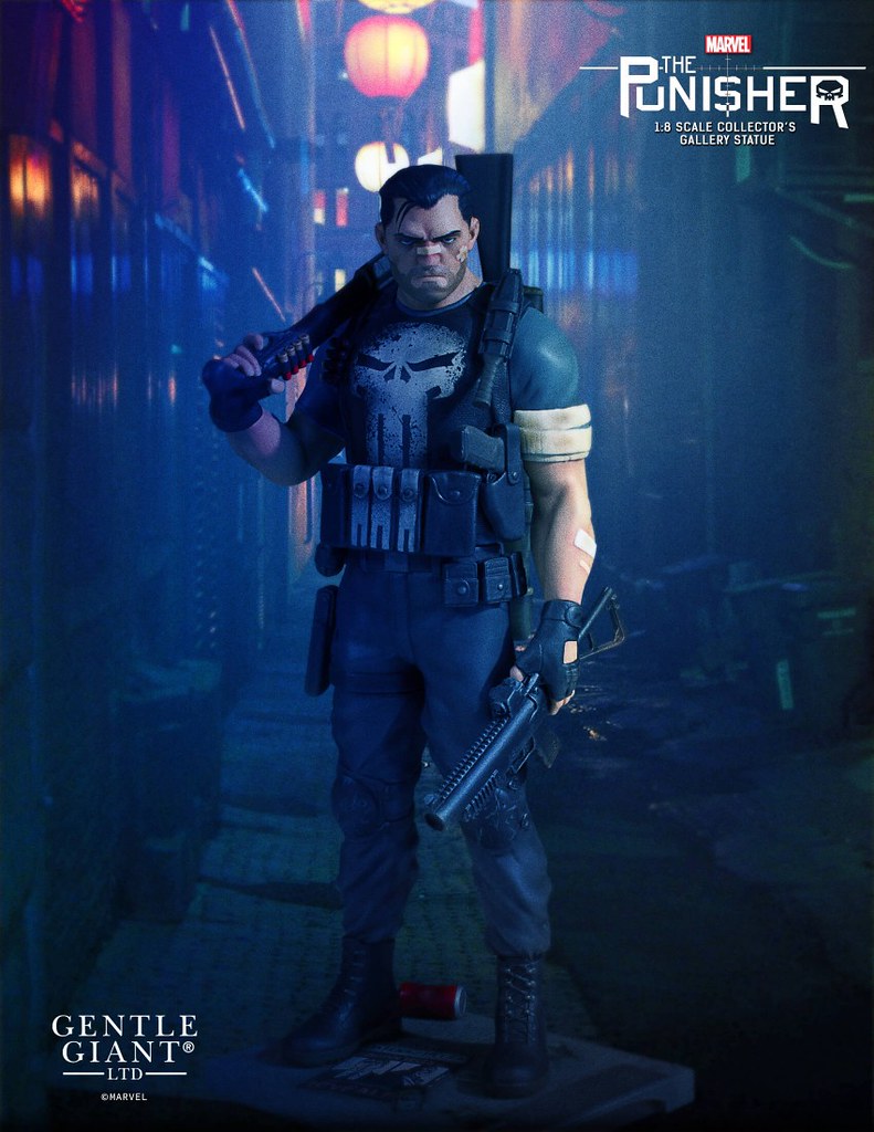 惡棍們小心啦～ Gentle Giant Collectors Gallery 系列 Marvel【制裁者】The Punisher 1/8 比例全身雕像作品