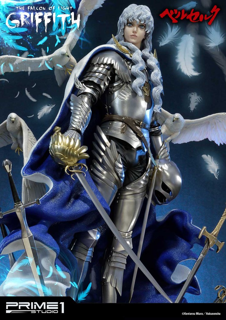 誓言要登上夢想頂端的白鷹！Prime 1 Studio《烙印勇士》古力菲斯（光之鷹）ベルセルク グリフィス（光の鷹）UPMBR-05EX  1/4 比例全身雕像作品