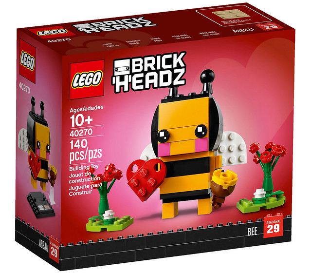 大頭人偶全面進擊節慶包！！ LEGO 40270 BrickHeadz 系列【情人節蜜蜂】Valentine’s Bee Seasonal 實在太療癒啦～