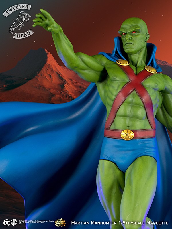 囧叔4ni～？！ Tweeterhead Super Powers 系列【火星獵人】Martian Manhunter 1/6 比例全身雕像作品