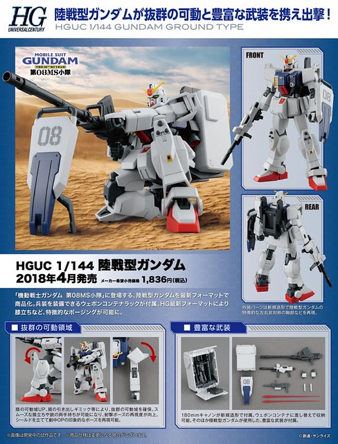 官圖更新】HGUC 《機動戰士鋼彈第08MS小隊》「陸戰型鋼彈」1/144