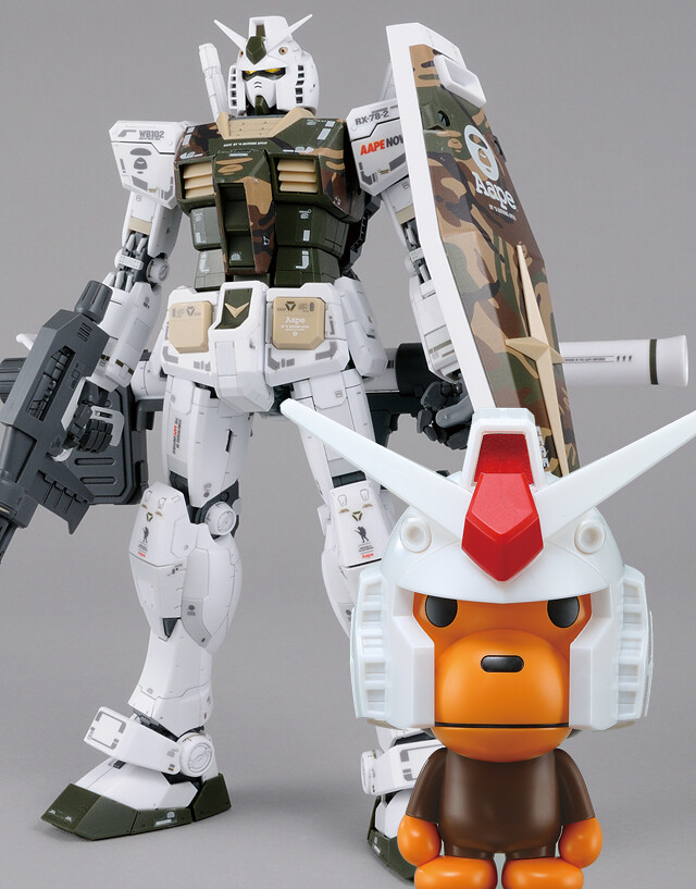 【最後入手機會】夢幻聯名！【A BATHING APE × GUNDAM】聯名推出迷彩版MG RX-78-2 VER. 3.0 & SD GUNDAM EX-STANDARD BABY MILO RX-78-2