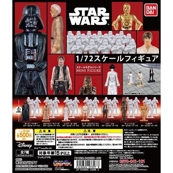 GASHAPON《星際大戰》「縮小比例角色人偶」 轉蛋作品！STAR WARS スケールモデルシリーズ Mini Figure 01