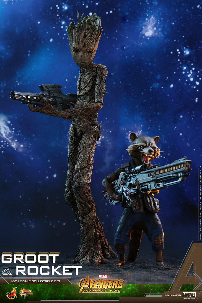 Hot Toys – MMS476 – 《復仇者聯盟：無限之戰》 1/6 比例 格魯特 & 火箭 套裝組 Avengers: Infinity War Groot & Rocket Collectible Set