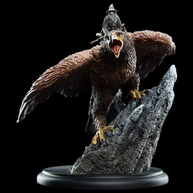 「風王」關赫魄力姿態再現！！ WETA《魔戒》關赫上的甘道夫 The Lord of the Rings Gandalf on Gwaihir Miniature Figure 全身雕像作品